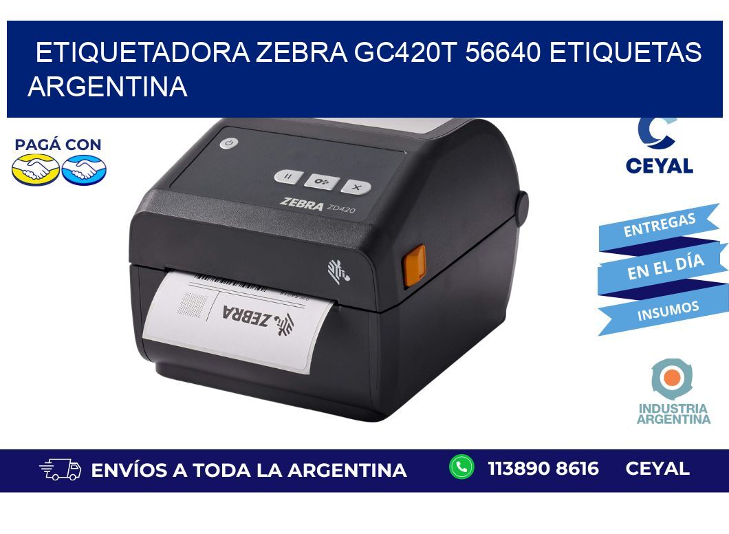 etiquetadora zebra gc420t 56640 etiquetas argentina