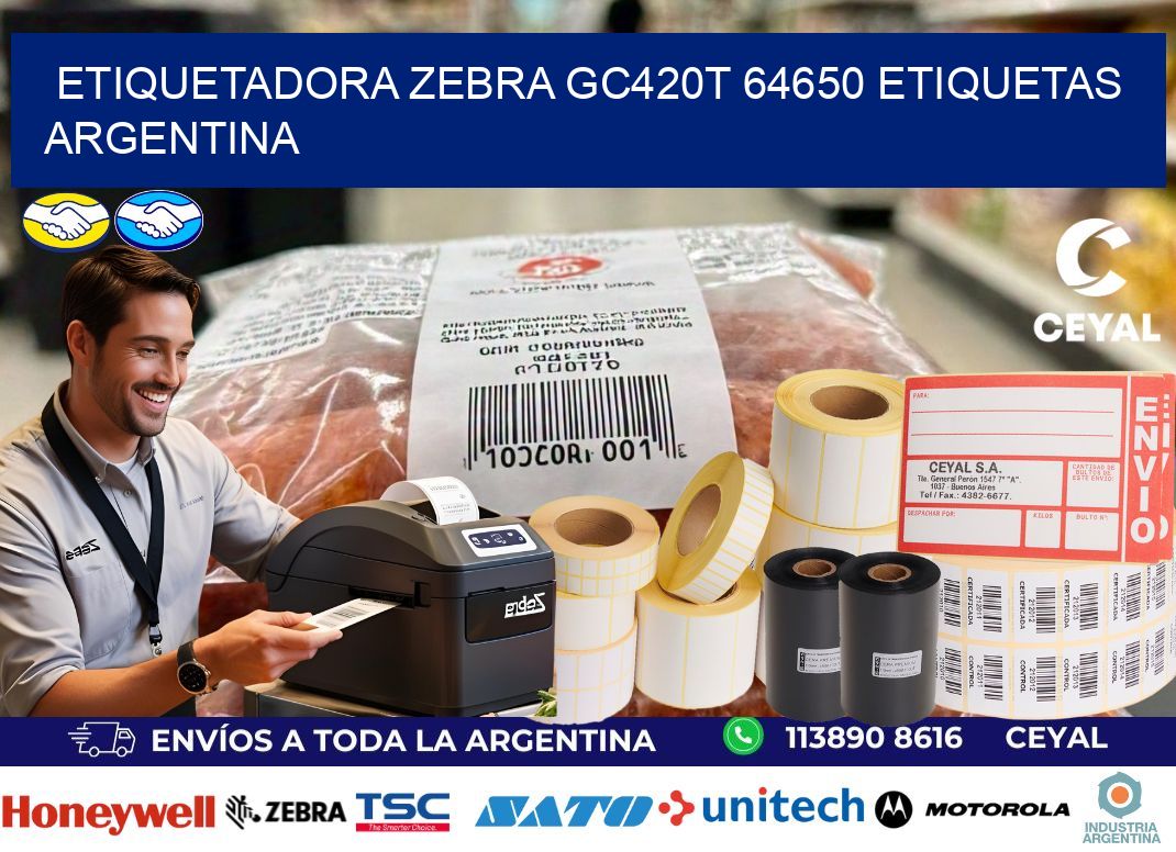 etiquetadora zebra gc420t 64650 etiquetas argentina