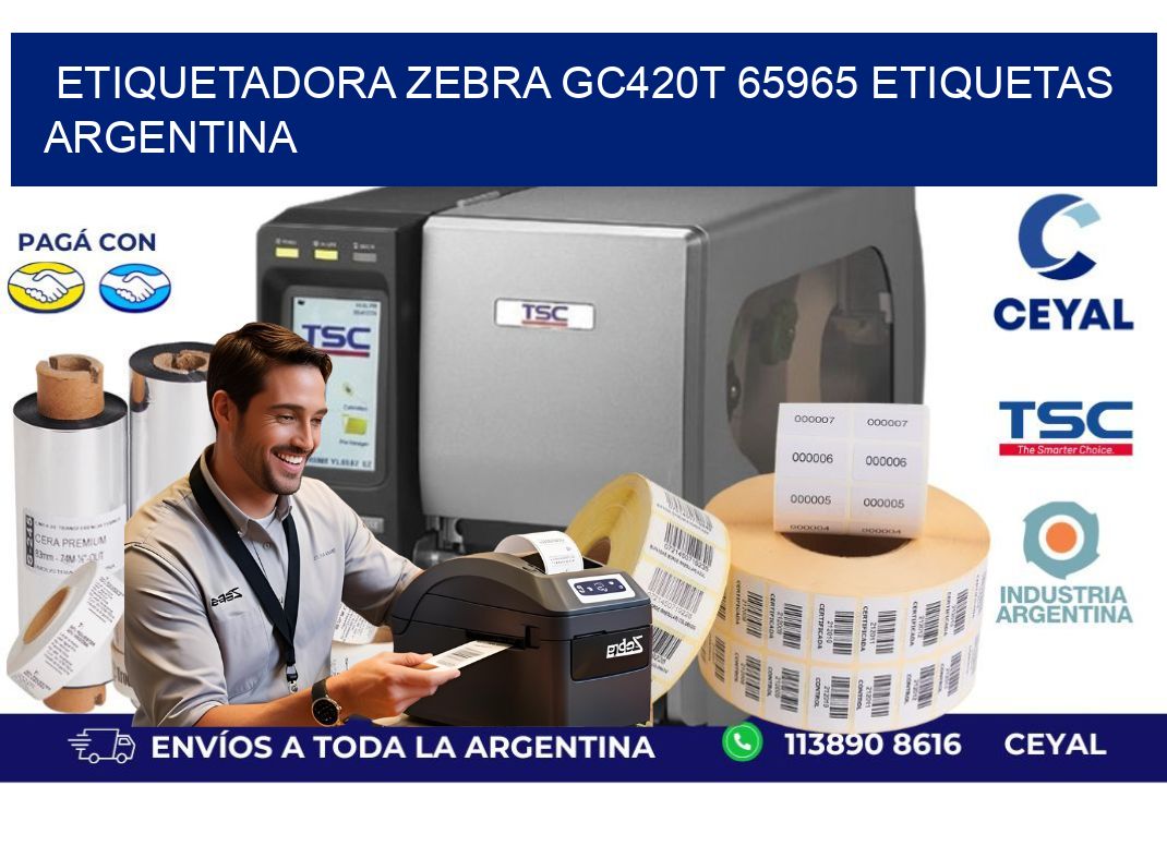 etiquetadora zebra gc420t 65965 etiquetas argentina