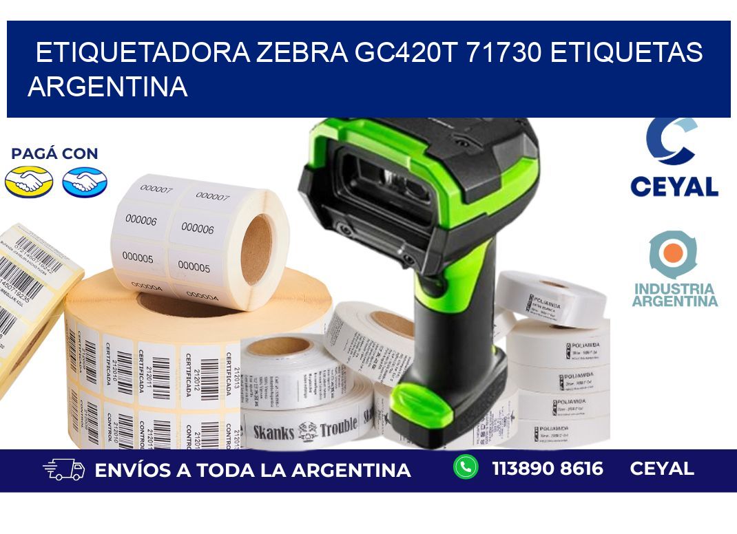 etiquetadora zebra gc420t 71730 etiquetas argentina