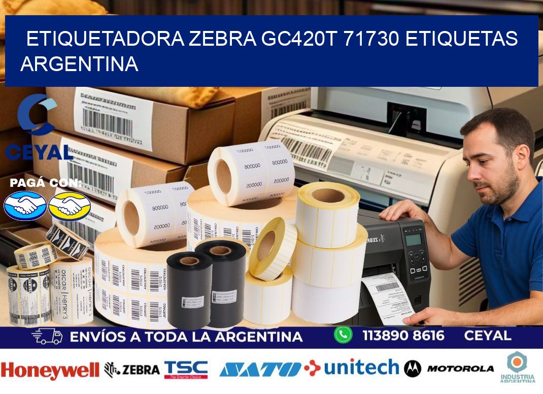 etiquetadora zebra gc420t 71730 etiquetas argentina