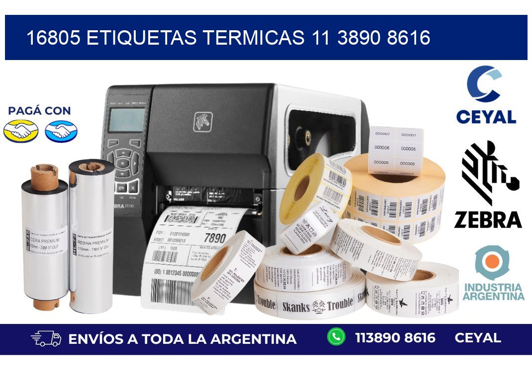 16805 ETIQUETAS TERMICAS 11 3890 8616