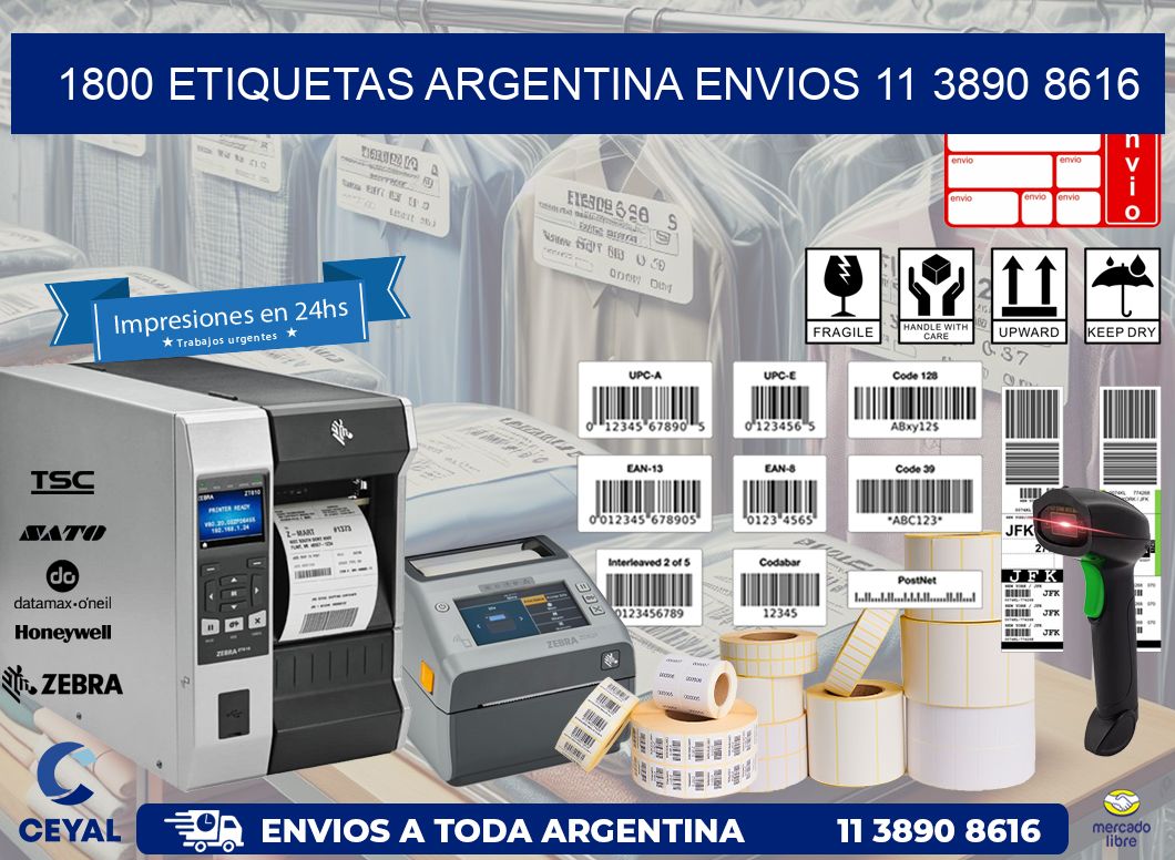 1800 ETIQUETAS ARGENTINA ENVIOS 11 3890 8616