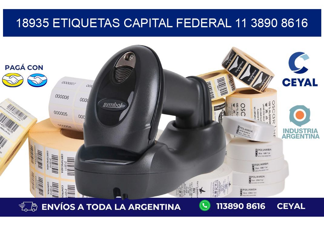 18935 ETIQUETAS CAPITAL FEDERAL 11 3890 8616