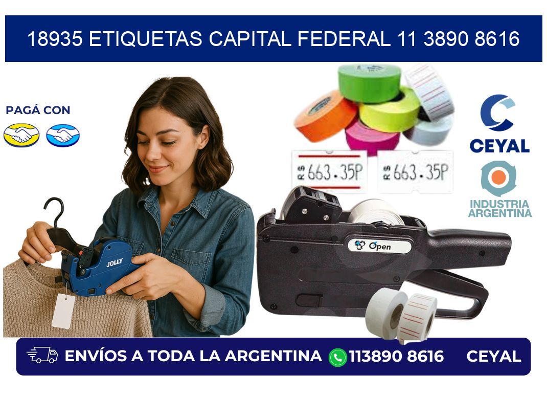 18935 ETIQUETAS CAPITAL FEDERAL 11 3890 8616