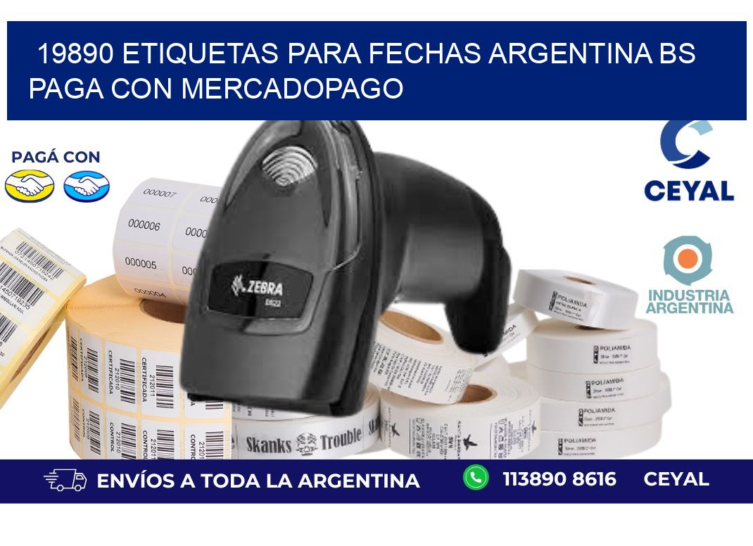 19890 ETIQUETAS PARA FECHAS ARGENTINA BS PAGA CON MERCADOPAGO
