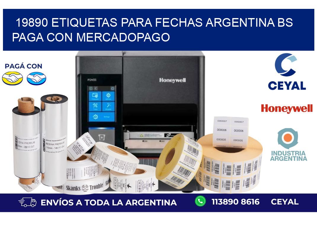 19890 ETIQUETAS PARA FECHAS ARGENTINA BS PAGA CON MERCADOPAGO