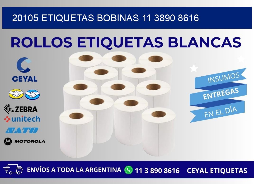20105 ETIQUETAS BOBINAS 11 3890 8616