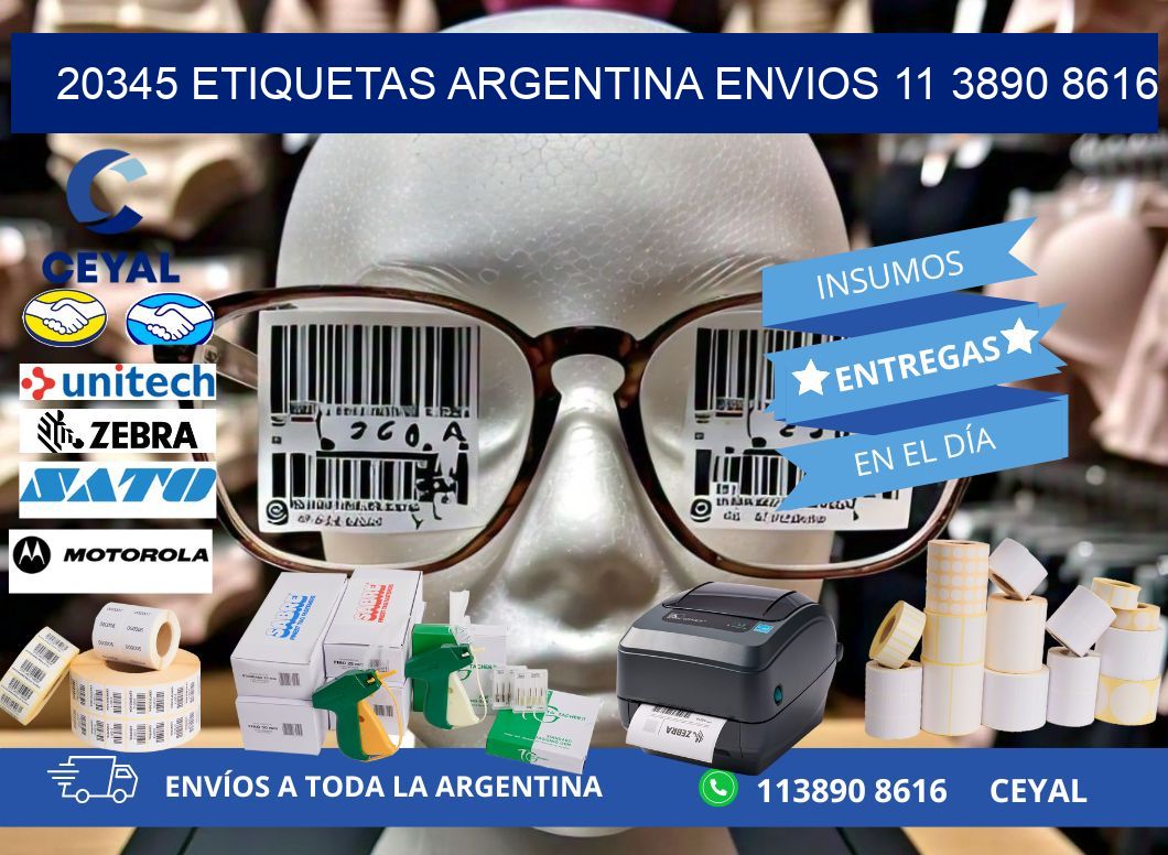 20345 ETIQUETAS ARGENTINA ENVIOS 11 3890 8616