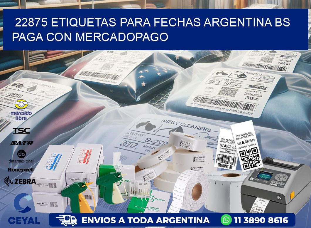 22875 ETIQUETAS PARA FECHAS ARGENTINA BS PAGA CON MERCADOPAGO