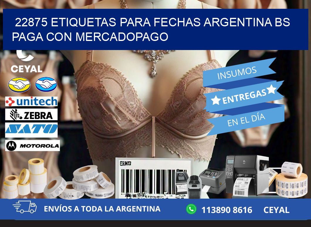 22875 ETIQUETAS PARA FECHAS ARGENTINA BS PAGA CON MERCADOPAGO