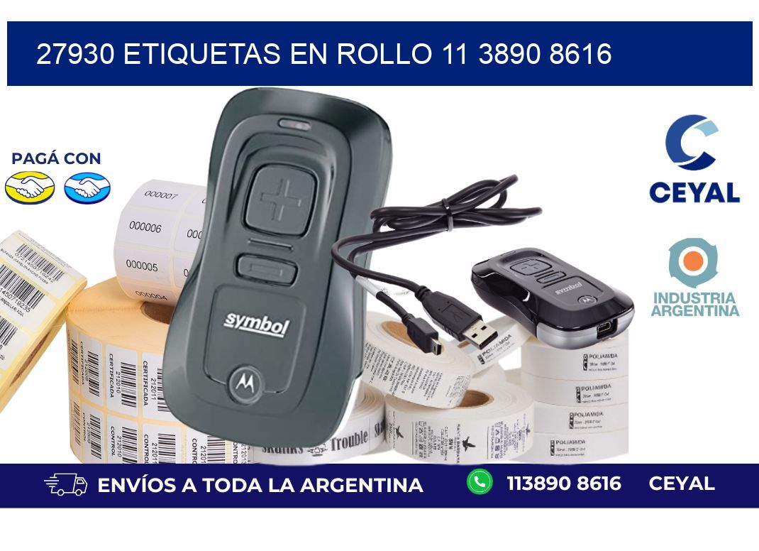27930 ETIQUETAS EN ROLLO 11 3890 8616