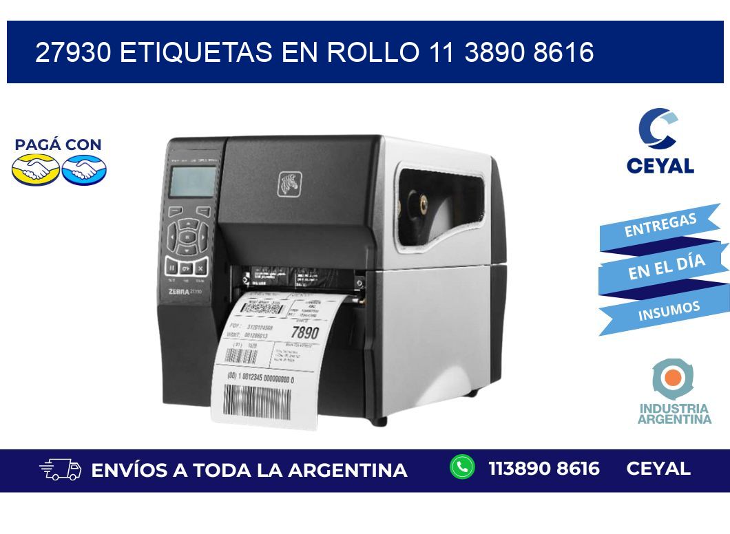 27930 ETIQUETAS EN ROLLO 11 3890 8616