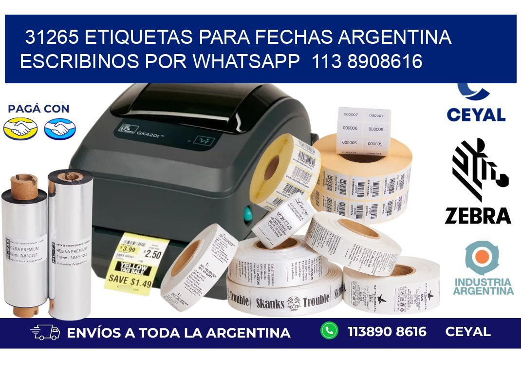 31265 ETIQUETAS PARA FECHAS ARGENTINA ESCRIBINOS POR WHATSAPP  113 8908616