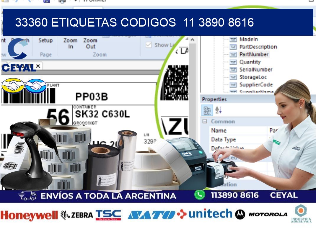 33360 ETIQUETAS CODIGOS  11 3890 8616