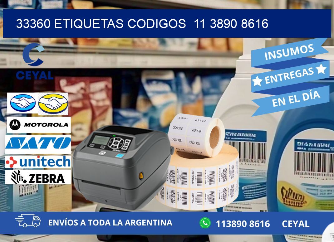 33360 ETIQUETAS CODIGOS  11 3890 8616