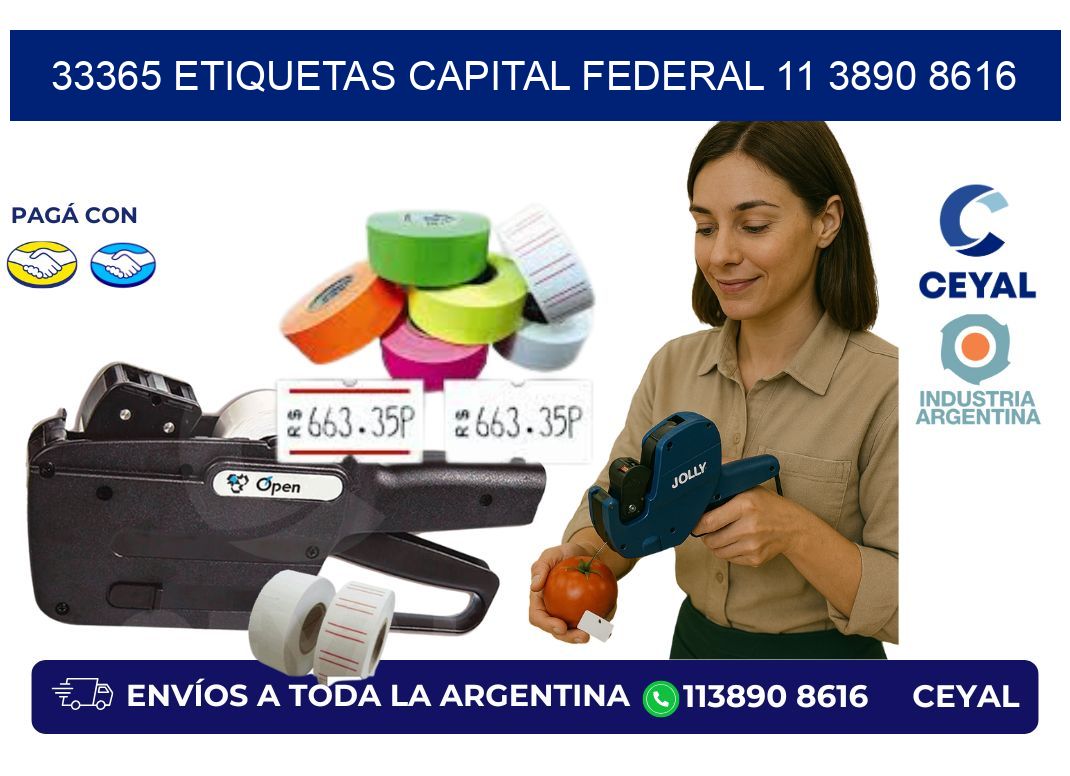 33365 ETIQUETAS CAPITAL FEDERAL 11 3890 8616