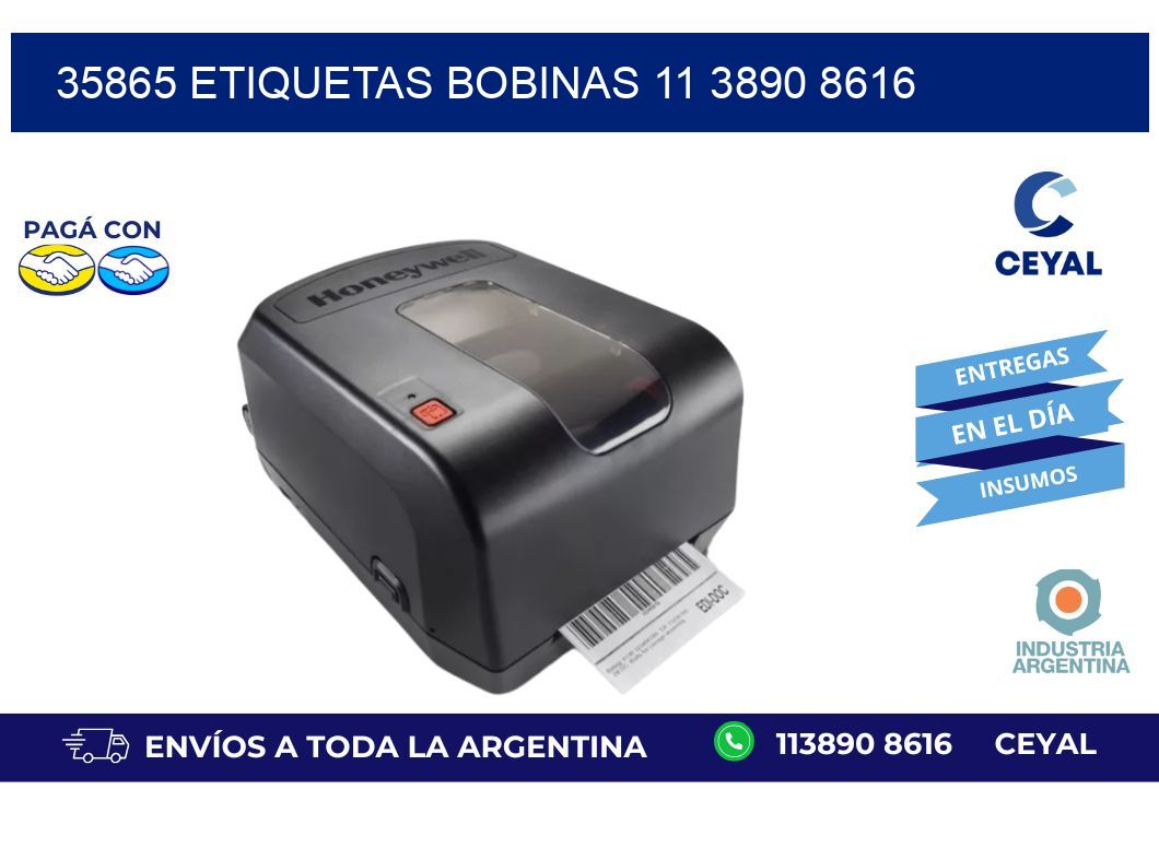 35865 ETIQUETAS BOBINAS 11 3890 8616