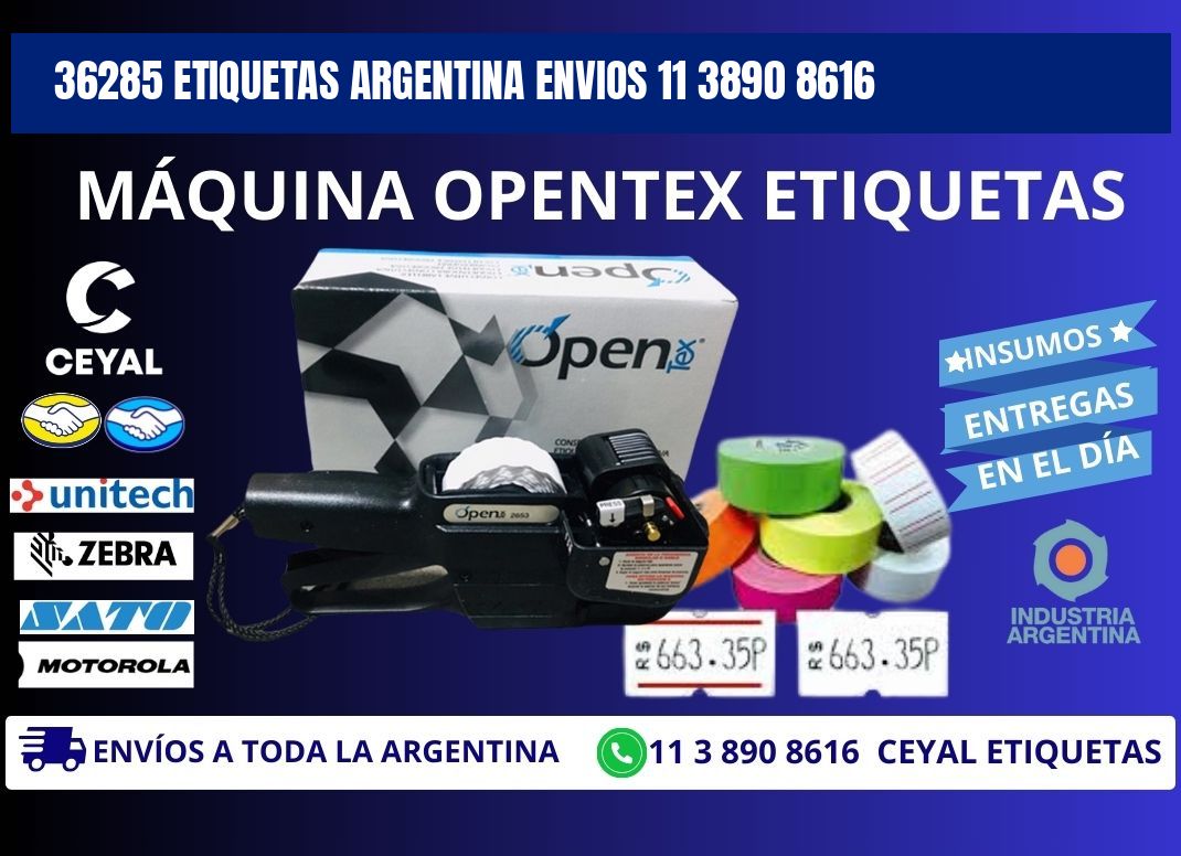 36285 ETIQUETAS ARGENTINA ENVIOS 11 3890 8616
