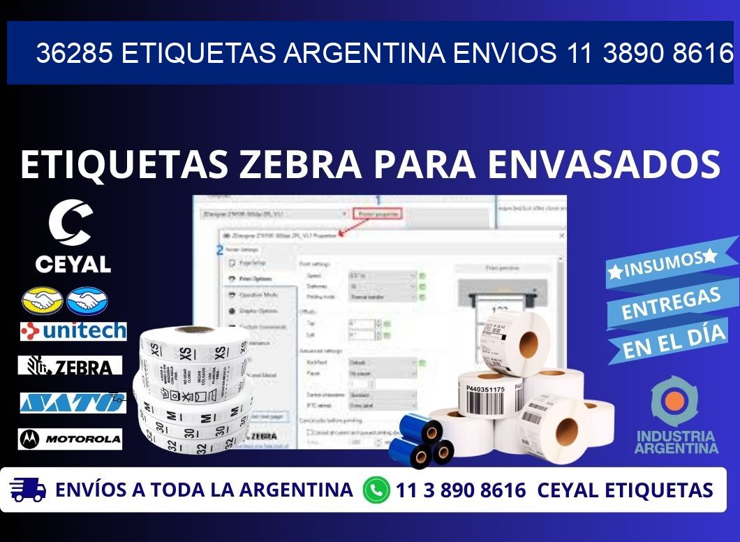 36285 ETIQUETAS ARGENTINA ENVIOS 11 3890 8616