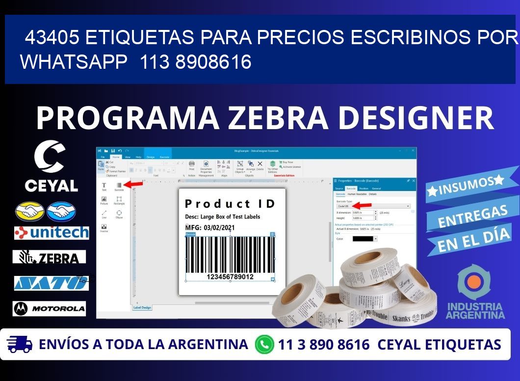 43405 ETIQUETAS PARA PRECIOS ESCRIBINOS POR WHATSAPP  113 8908616