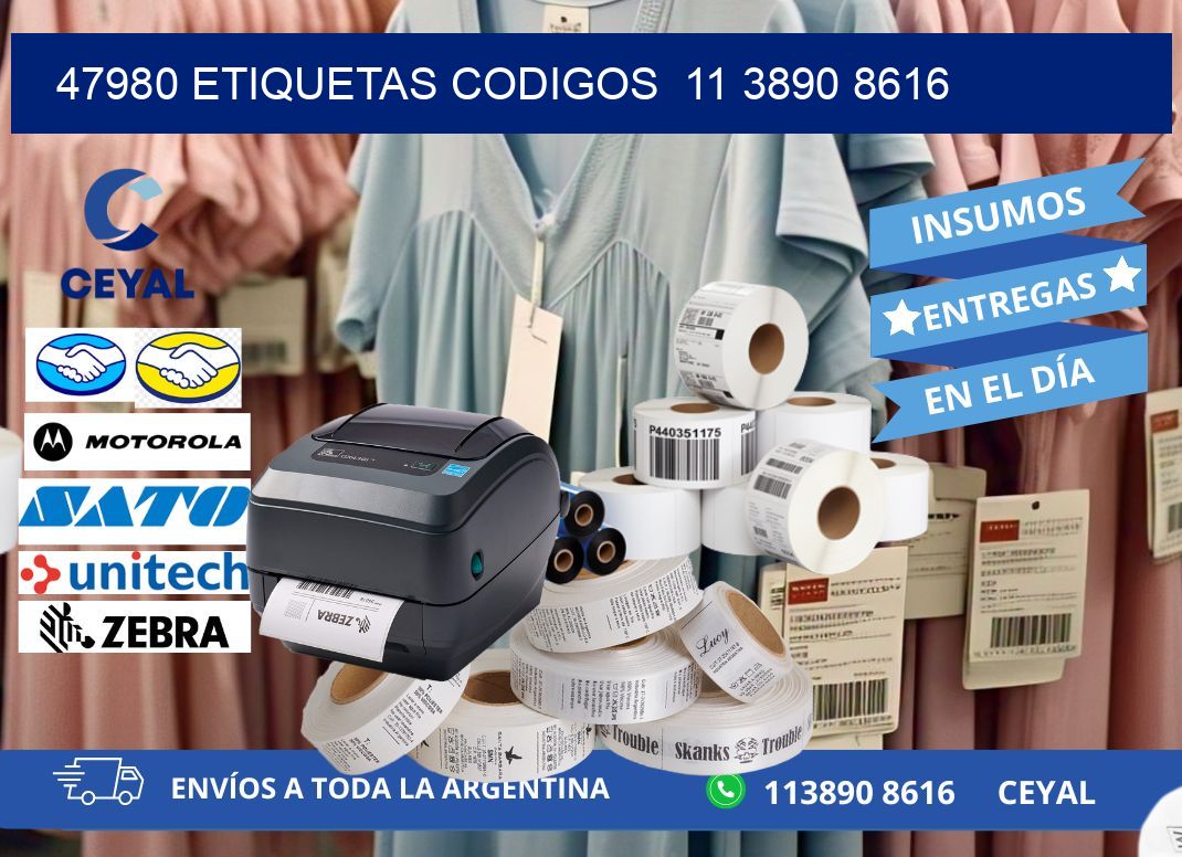 47980 ETIQUETAS CODIGOS  11 3890 8616