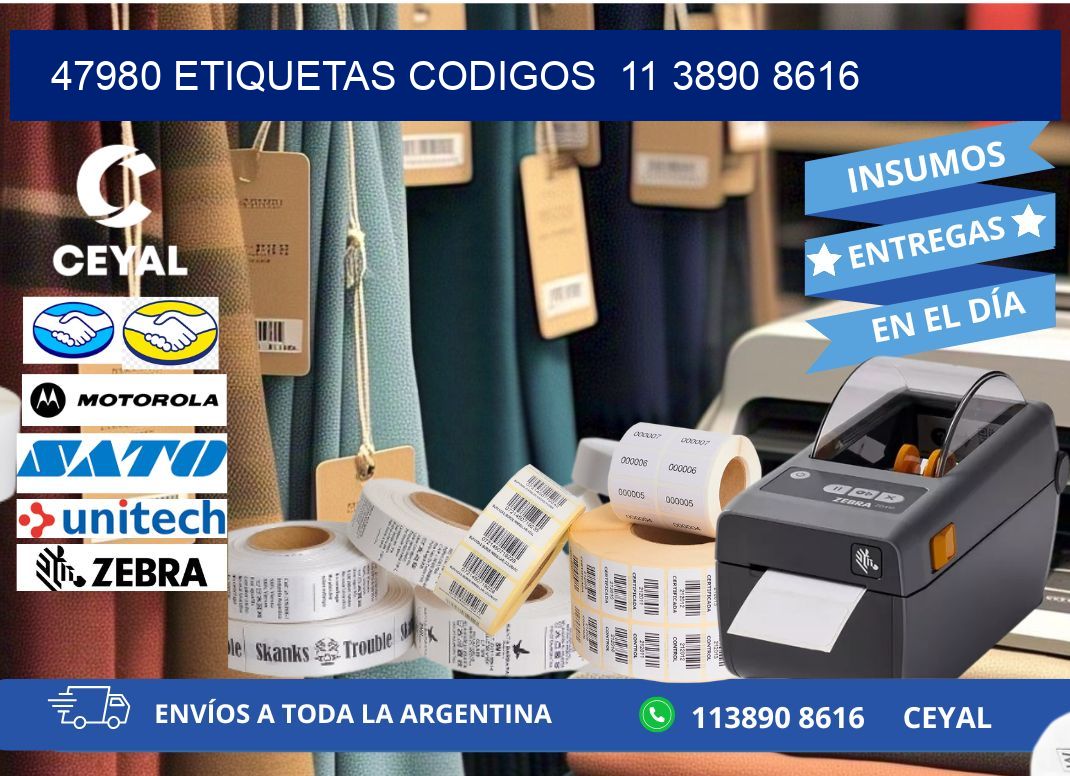 47980 ETIQUETAS CODIGOS  11 3890 8616