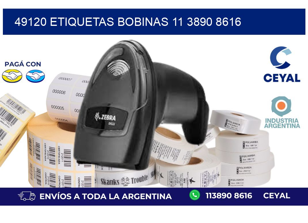 49120 ETIQUETAS BOBINAS 11 3890 8616