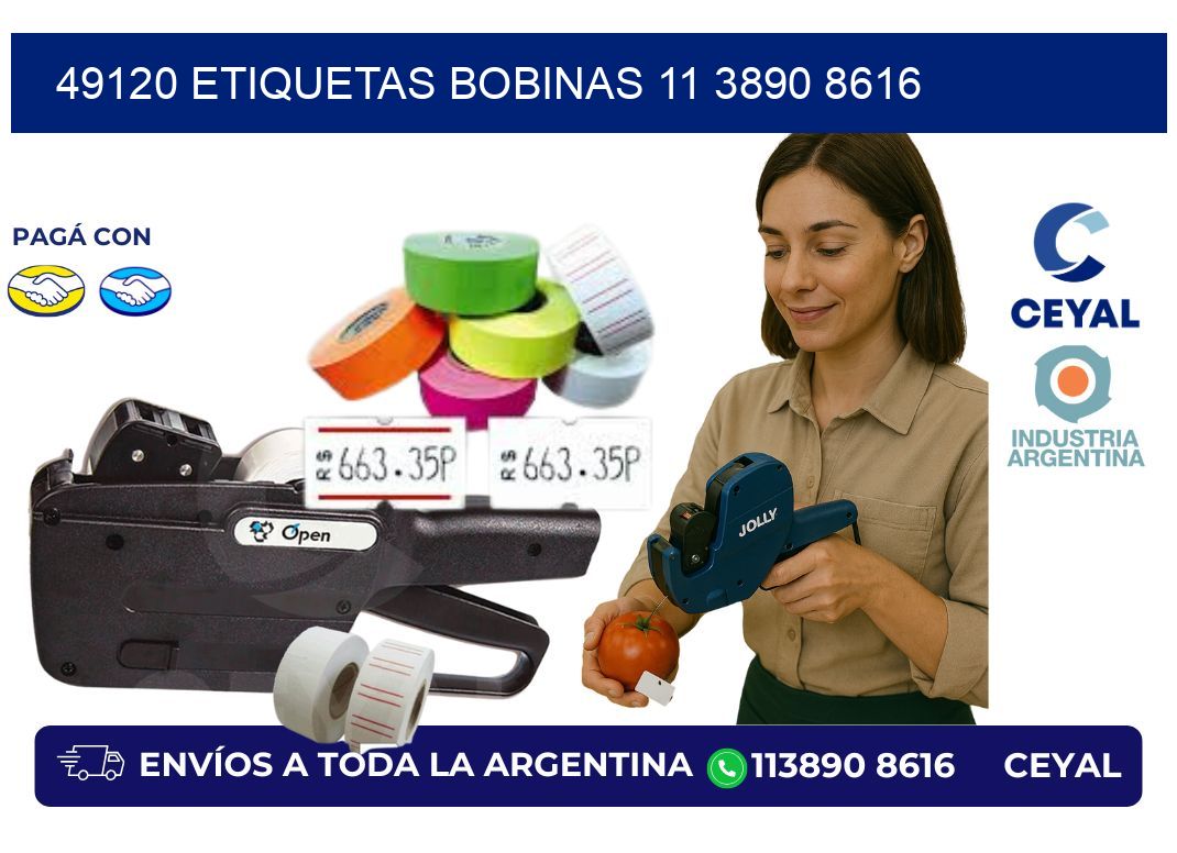 49120 ETIQUETAS BOBINAS 11 3890 8616