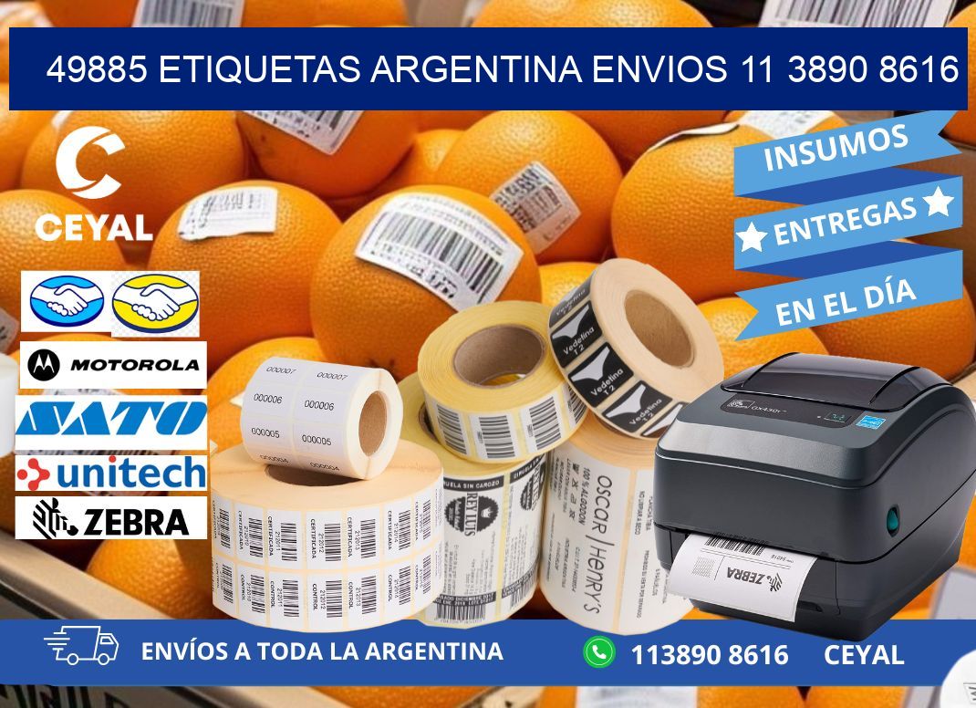 49885 ETIQUETAS ARGENTINA ENVIOS 11 3890 8616