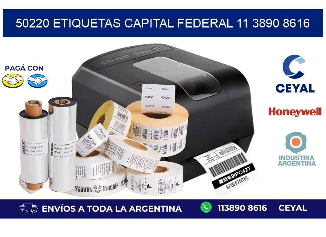 50220 ETIQUETAS CAPITAL FEDERAL 11 3890 8616
