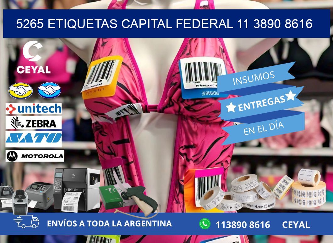 5265 ETIQUETAS CAPITAL FEDERAL 11 3890 8616
