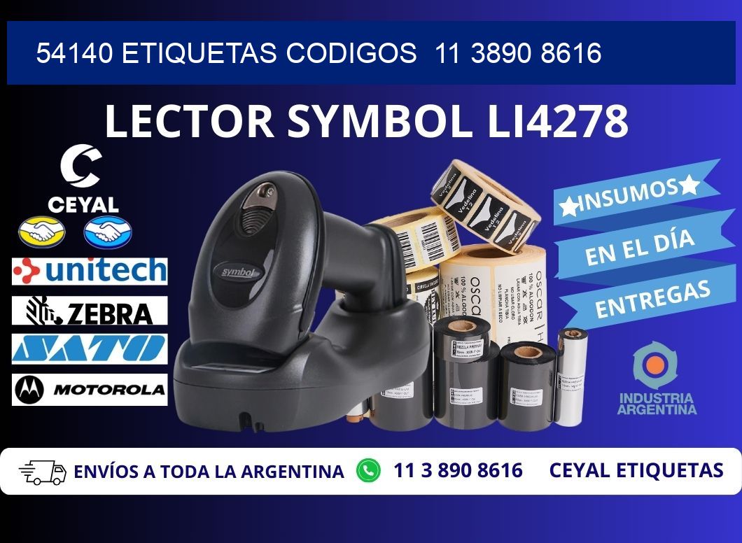 54140 ETIQUETAS CODIGOS  11 3890 8616
