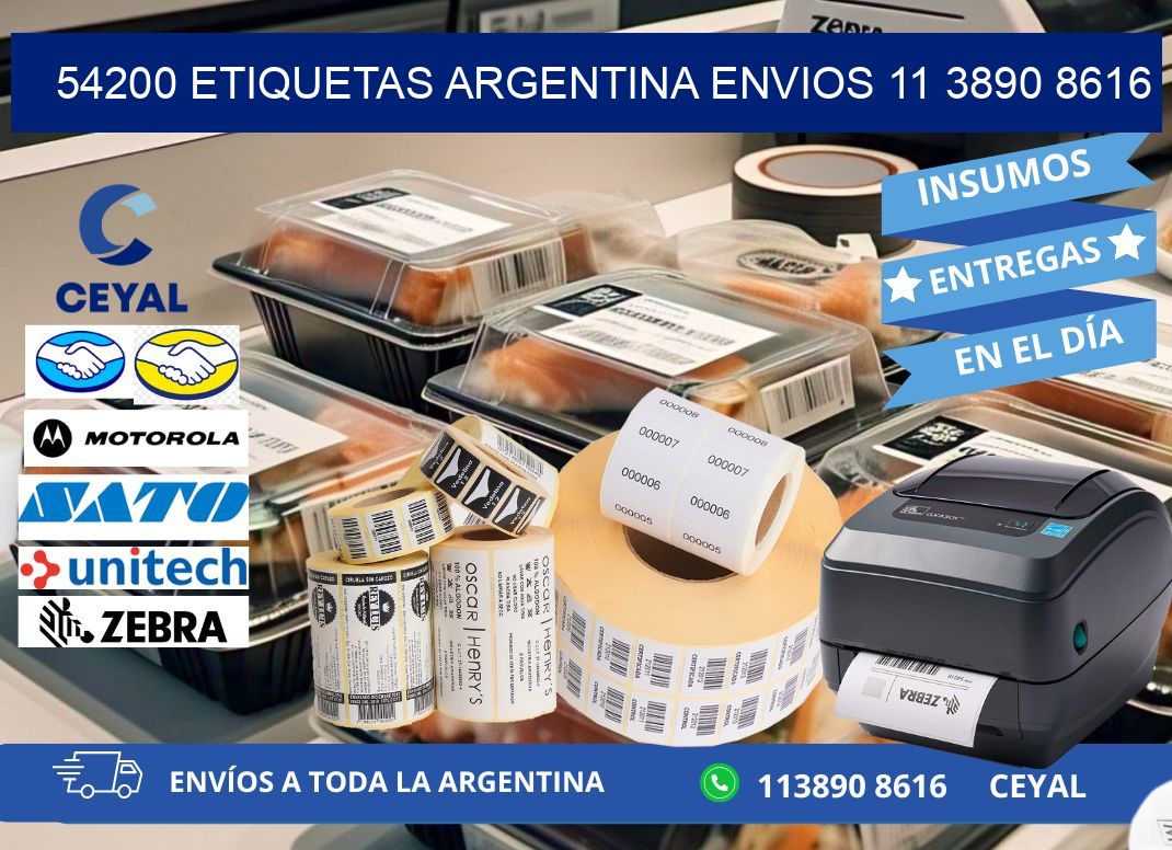 54200 ETIQUETAS ARGENTINA ENVIOS 11 3890 8616