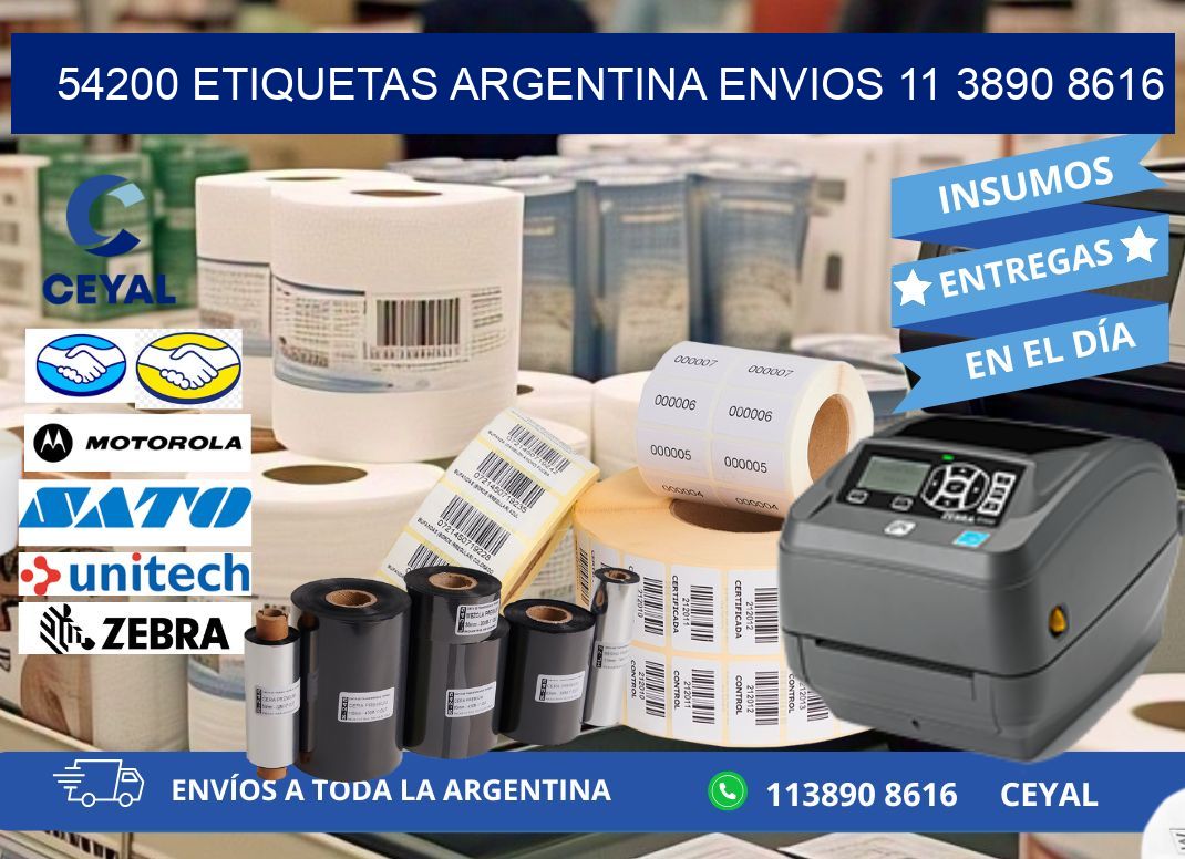 54200 ETIQUETAS ARGENTINA ENVIOS 11 3890 8616