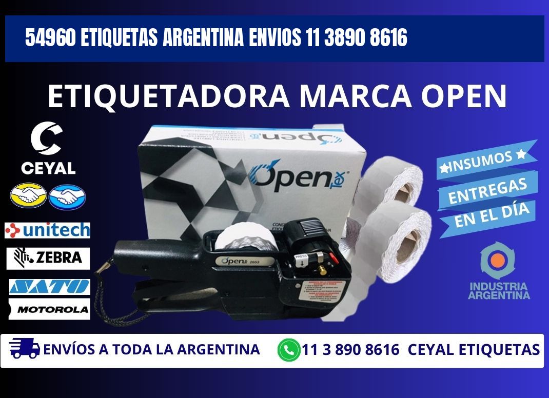 54960 ETIQUETAS ARGENTINA ENVIOS 11 3890 8616