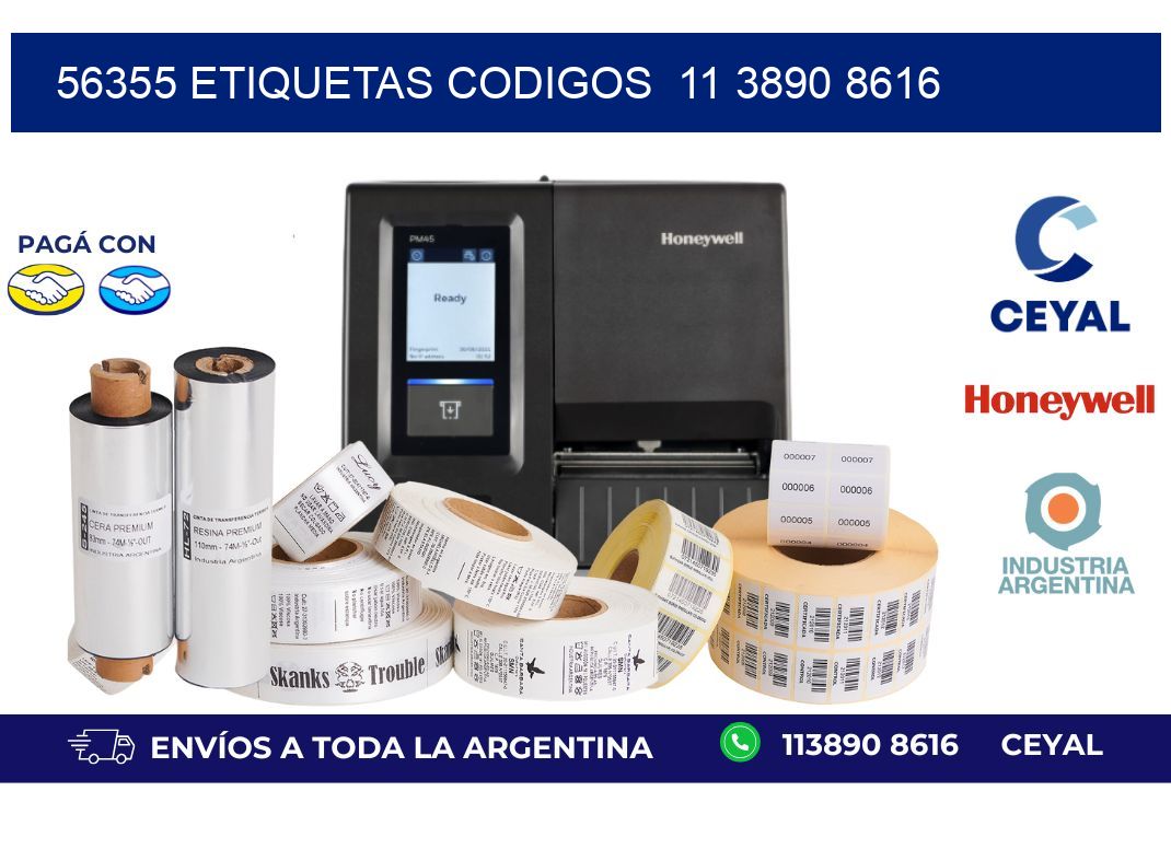 56355 ETIQUETAS CODIGOS  11 3890 8616
