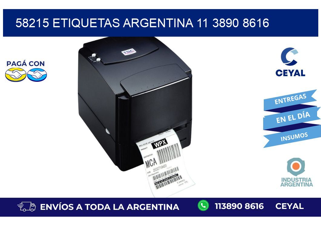 58215 ETIQUETAS ARGENTINA 11 3890 8616