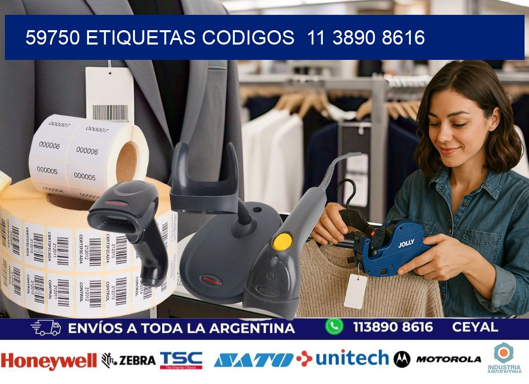 59750 ETIQUETAS CODIGOS  11 3890 8616