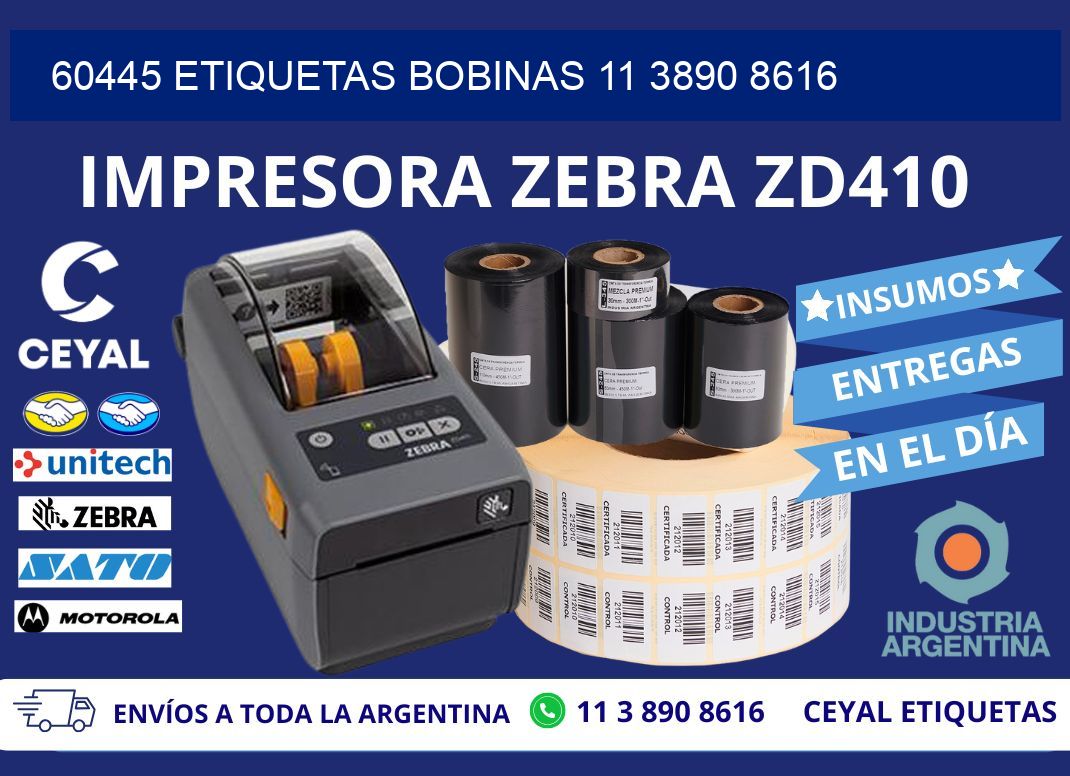 60445 ETIQUETAS BOBINAS 11 3890 8616