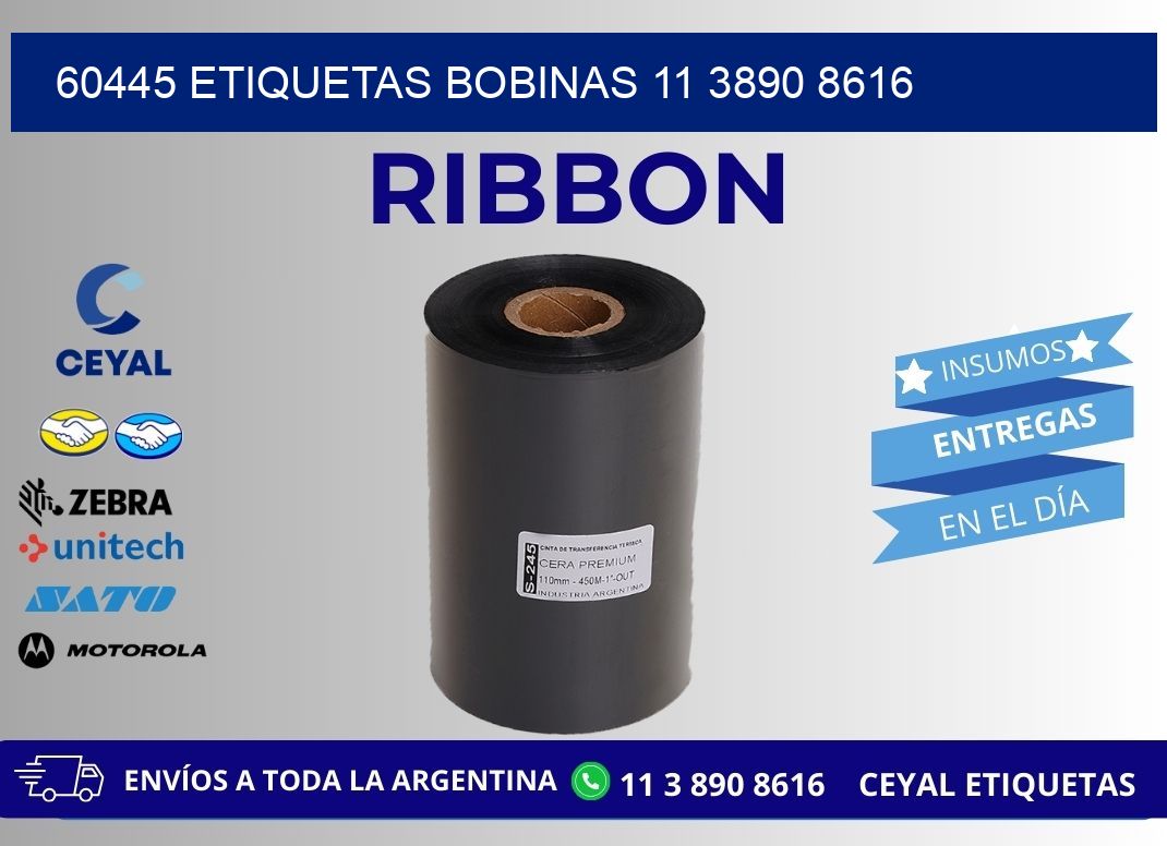 60445 ETIQUETAS BOBINAS 11 3890 8616