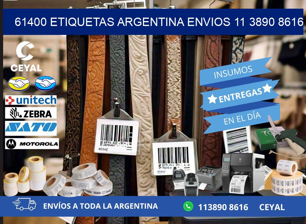 61400 ETIQUETAS ARGENTINA ENVIOS 11 3890 8616