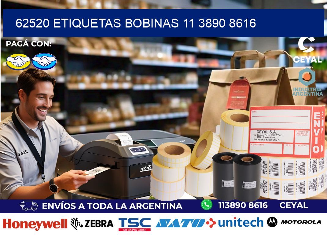 62520 ETIQUETAS BOBINAS 11 3890 8616