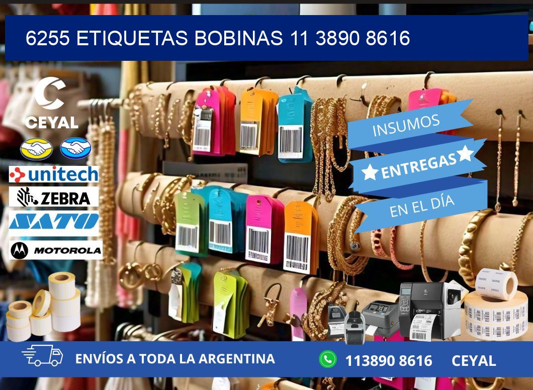 6255 ETIQUETAS BOBINAS 11 3890 8616