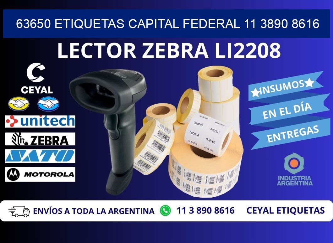 63650 ETIQUETAS CAPITAL FEDERAL 11 3890 8616
