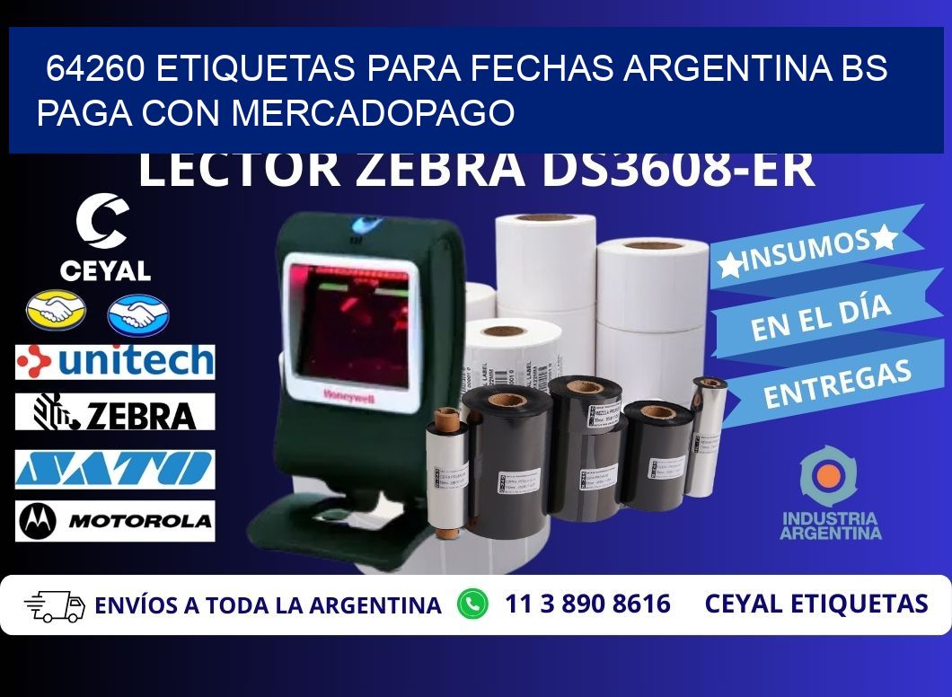 64260 ETIQUETAS PARA FECHAS ARGENTINA BS PAGA CON MERCADOPAGO