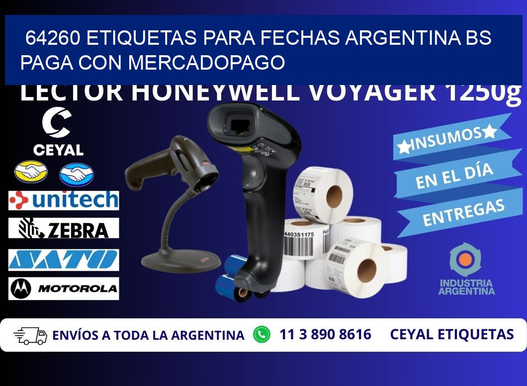 64260 ETIQUETAS PARA FECHAS ARGENTINA BS PAGA CON MERCADOPAGO