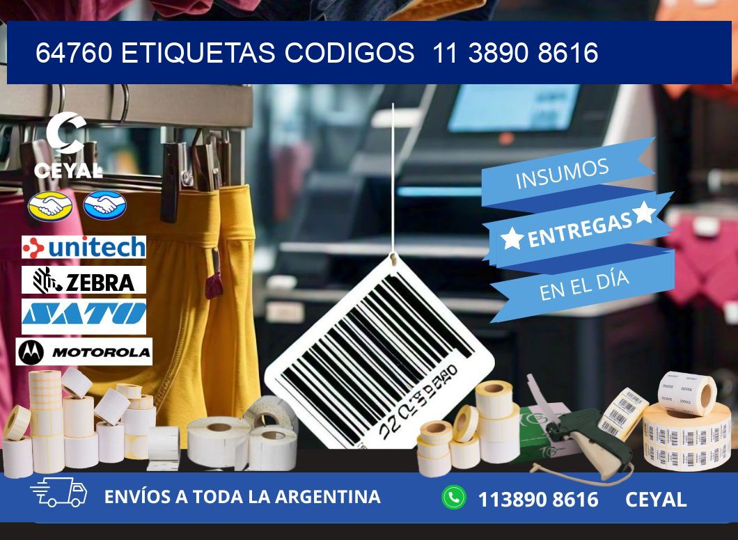 64760 ETIQUETAS CODIGOS  11 3890 8616