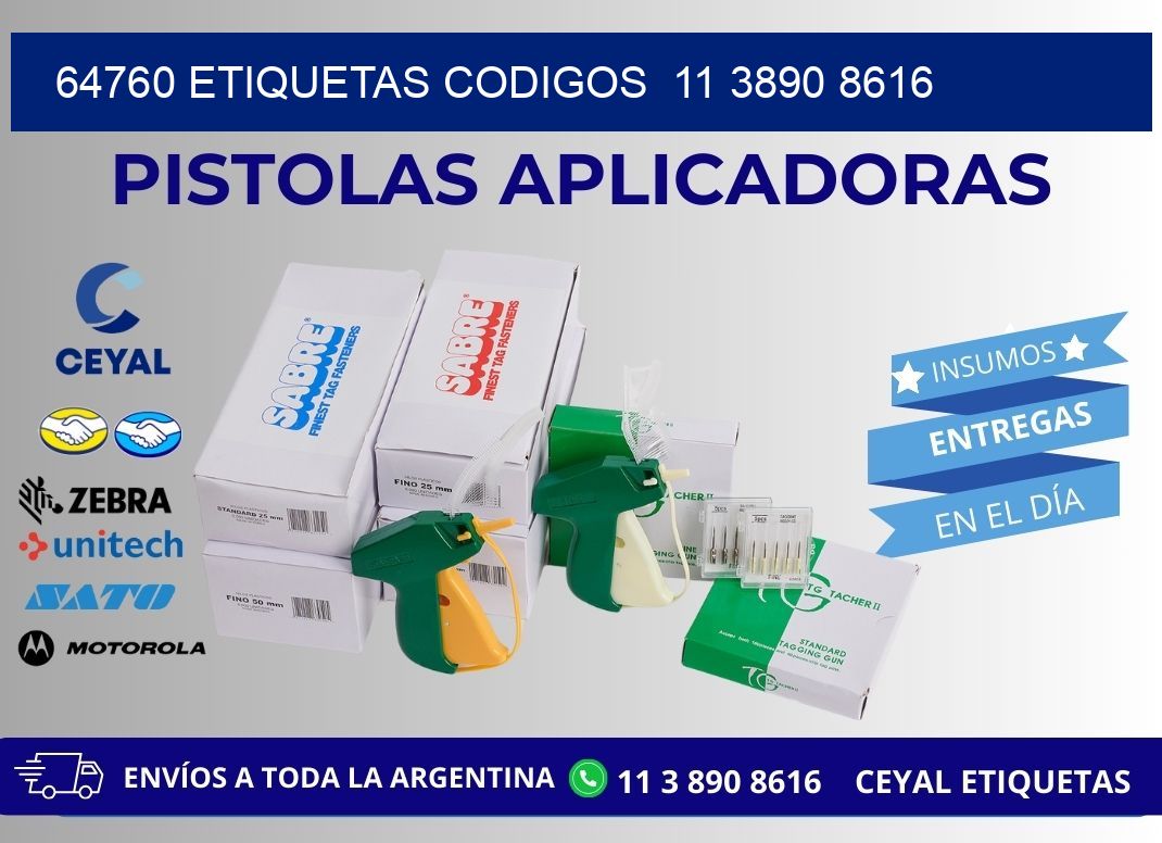 64760 ETIQUETAS CODIGOS  11 3890 8616