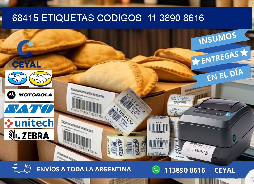68415 ETIQUETAS CODIGOS  11 3890 8616